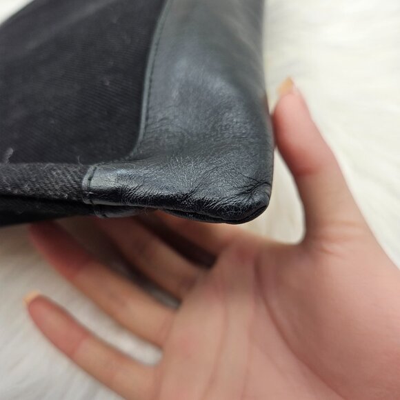 Balenciaga Black Canvas and Leather Medium Pouch - Picture 9 of 17